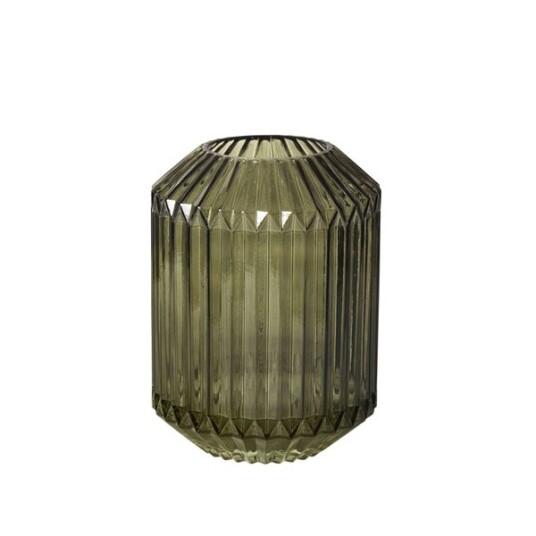 Broste Copenhagen Vase Groove Glass drueblad H 20 cm