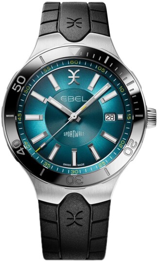 Ebel Herreklokke 1216672 Sport Wave Blå/Gummi Ø41 mm