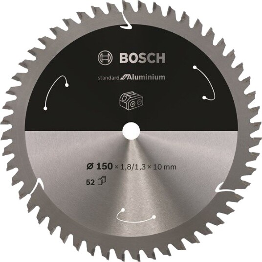 Bosch 150 mm Aluminium sirkelsagblad med 52 tenner for batteridrevne sager