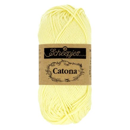 Scheepjes Catona Garn 100 Sitron Chiffon - 10g