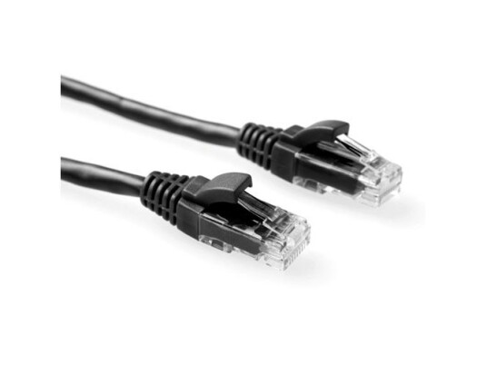 Act Black 1 Meter U/Utp Cat5e Patch Cable Component Level With Rj45 Connectors