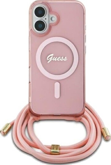 Guess Crossbody Cord Rosa MagSafe iPhone 16 Deksel