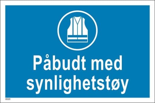 PÅBUDT MED SYNLIGHETSTØY 20X30
