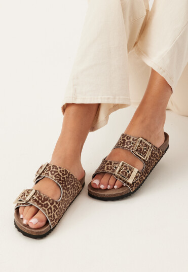 Colors Of California Leopard Two Buckle Sandal Colors Of California Leopard Two Buckle Sandal