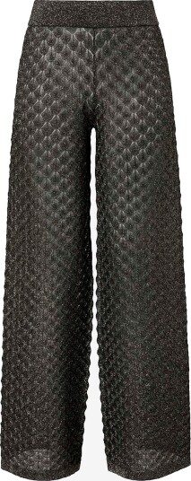 By Malina Bukser Alissa Wide leg Pointelle Knitted Trousers Svart