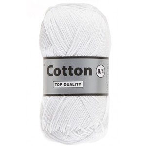 Lammy Cotton 8/4 Garn 5 Hvit