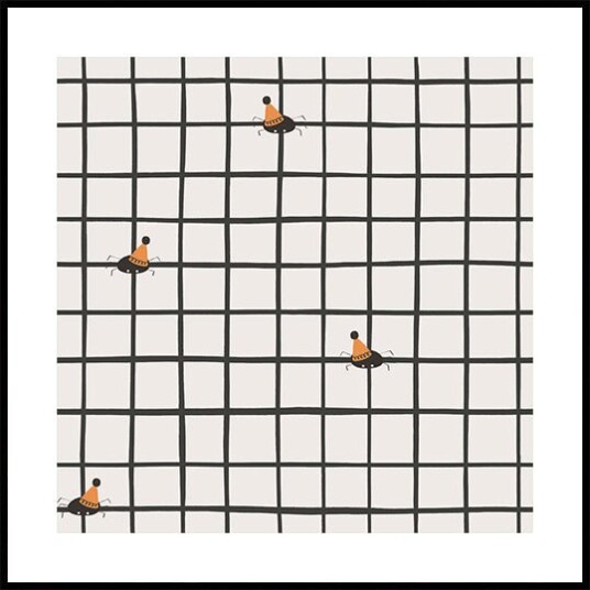 Menina Lisboa Speckled Spiders Plakat Plakat / 100x100cm 