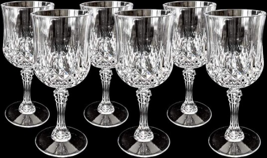 6x Vinglass i plast