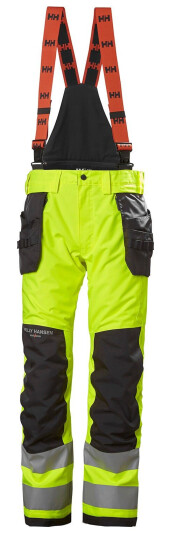 HH Workwear Workwear Helly Hansen Alna 2.0 Hi Vis Vanntett Håndverker Skallbukse Med Seler Kl 2 C48
