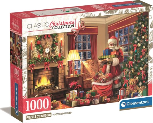 Clementoni Christmas Collection Puslespill - 1000 brikker - Julenissens bes??k