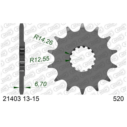 AFAM Framdrev 520 14T YFZ 450 R (2009 - 2020)