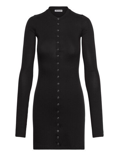 Weekday Buttoned Mini Dress Black XS
