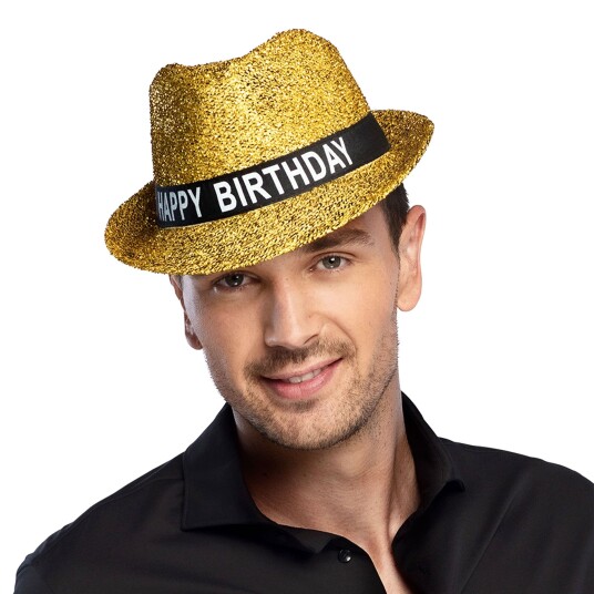 Boland Party Partners Gullhatt Happy Birthday - One size