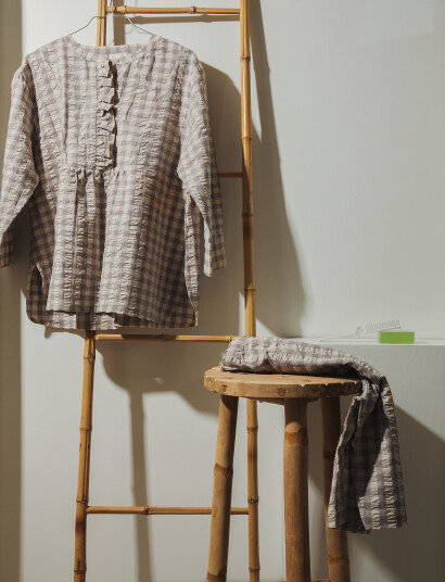 Juna Bæk&Bølge Irene Shirt - Grey - M/L