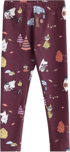 Lindex Moomin Leggings With Brushed Inside DARK LILAC 110