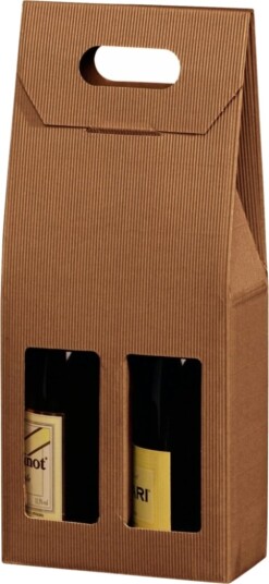 Gaveæske Til Vin Udvendig Dim: 180 X 90 X 410 Mm Indre Dim: 180 X 90 X 380 Mm 1 Lags,B Flute Særl