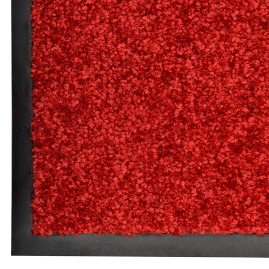 vidaXL Dørmatte vaskbar rød 90x120 cm vidaXL Dørmatte vaskbar rød 90x120 cm