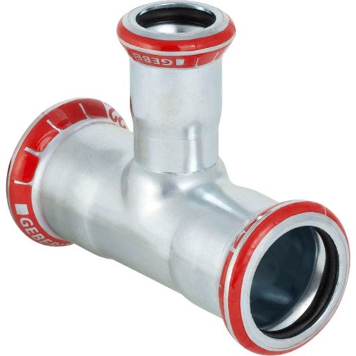 Geberit Mapress T-rør Redusert Galv 22-12-22 mm Geberit Mapress T-rør Redusert Galv 22-12-22 mm