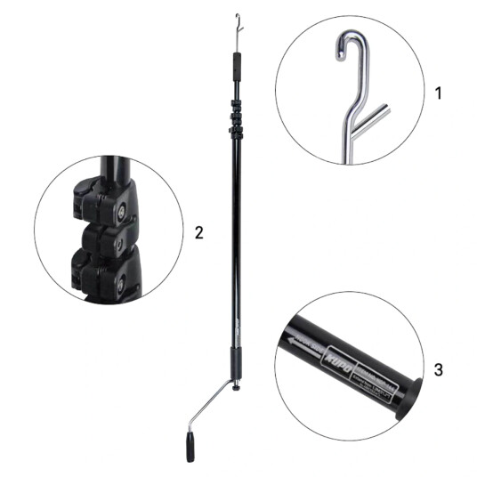 Kupo KCP-206 Telescopic Operating Pole 1.9~6.4M Kupo KCP-206 Telescopic Operating Pole 1.9~6.4M