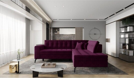 Seksjon Eltap Lanvin 260x210x93 cm Velvetmat 25 Høyre Seksjon Eltap Lanvin 260x210x93 cm Velvetmat 25 Høyre