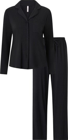 Hunkemöller - Pysjsett Pj Ls Jersey Essential - Svart