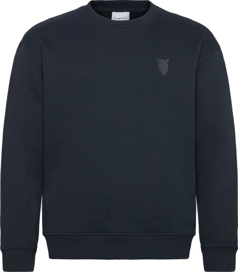 Knowledge Cotton Apparel Loose Heavy Crew Neck Navy M