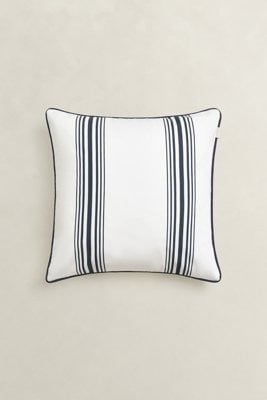 GANT Yacht Stripe Cushion   White   50X50