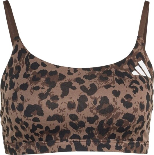 adidas Optime Essentials 3 stripes Leopard Light Support Bra størrelse X Small