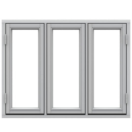 Vindu Lyssand Vinduer Sidehengslet 3-Lags 3-Rams Tre