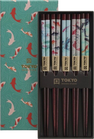 Tokyo design studio Spisepinner gavesett, 5 par, goldfish