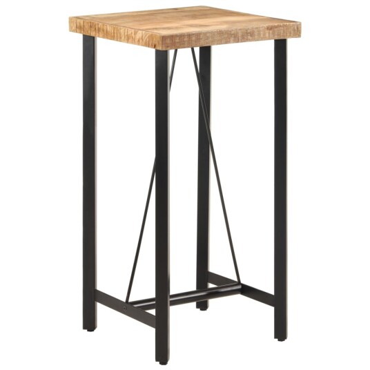 Barbord 55x55x107 cm heltre mango og jern 356380