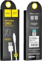 Hoco X1 1 M Lightning Usb A Hvit Rett Rett