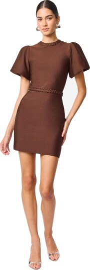 Elliatt Florina puff sleeve mini dress XS brun dame Elliatt Florina puff sleeve mini dress XS brun dame