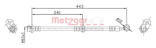 Bremseslange METZGER 4115189