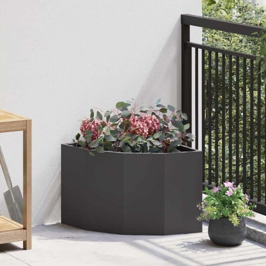 vidaXL Hjørne Plante Svart 45 x 45 x 35 cm Stål vidaXL Hjørne Plante Svart 45 x 45 x 35 cm Stål