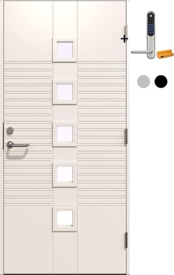 Ytterdør Gilje Zeus med Yale Doorman Classic Home