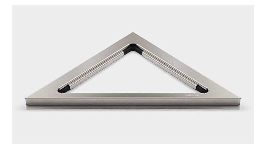 Unidrain ClassicLine Hjørne Ramme 10 mm i Børstet Stål for Gulvsluk