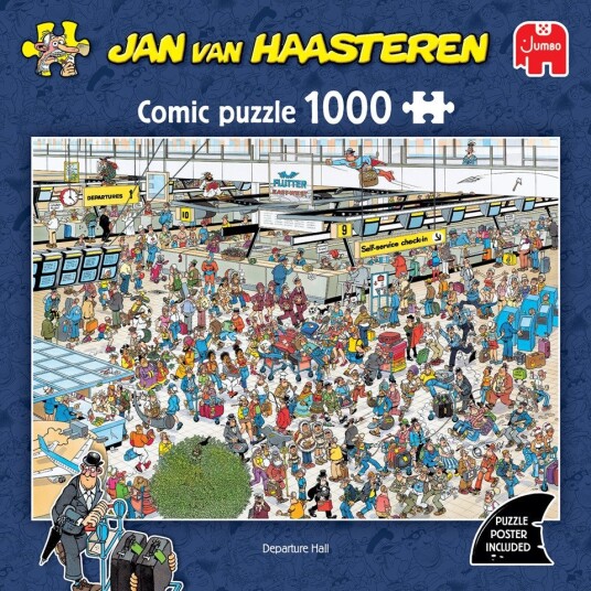 Jan van Haasteren Puslespill   1000 Brikker   Ankomsthallen