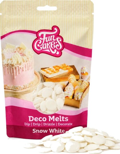 Funcakes Deco Melts Naturlig Hvit 250g 
