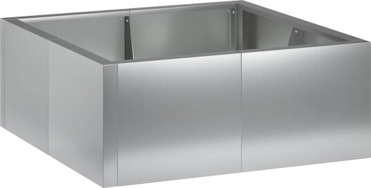 vidaXL Støttemur 4 stk. 100 x 100 x 30 cm Galvanisert stål Sølv