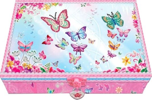 Pulio Butterflies 2 Kunstnersett Dagbok Blyant Og Klistremerker Gaveeske 6+ År