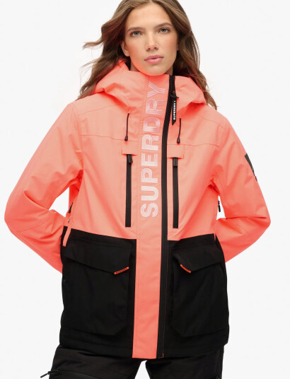 Superdry Sport Ultimate Freestyle Ski Jacket - Coral - M