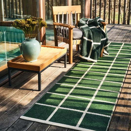 Pappelina Vevd Teppe Criss Leaf 70x300 cm Pappelina Vevd Teppe Criss Leaf 70x300 cm