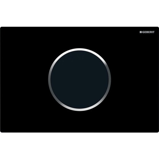 Geberit Sigma 10 Round Betjeningsplate, Berøringsfri, Sort/krom
