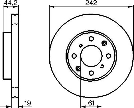 BOSCH 0 986 478 503 Bremseskive BOSCH 0 986 478 503 Bremseskive