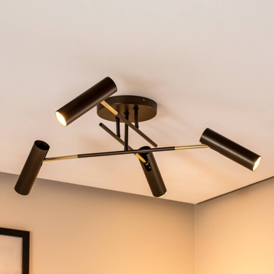 Luminex Axion taklampe 4 lyskilder titanfarget stål