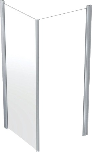 Ifö Space SPNK Dusjhjørne rett, med håndtak, 900 mm