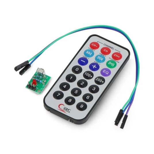 IR fjernkontroll NEC 38kHz med IR mottaker for mikrokontrollere