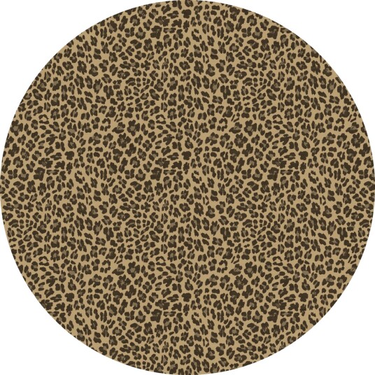 Runde tepper Leopard brun Størrelse: Ø 200 cm