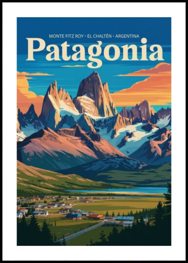 El Chaltén Valley Glow Plakat / 70x100 El Chaltén Valley Glow Plakat / 70x100